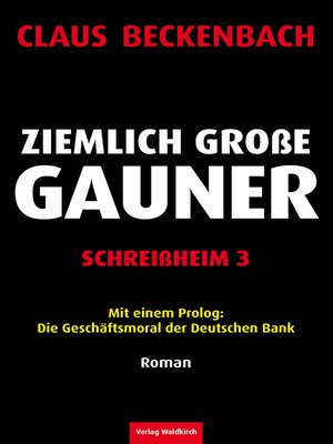 cover image of Ziemlich Große Gauner--Schreißheim 3